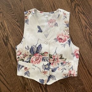 Karen Kane floral vest
